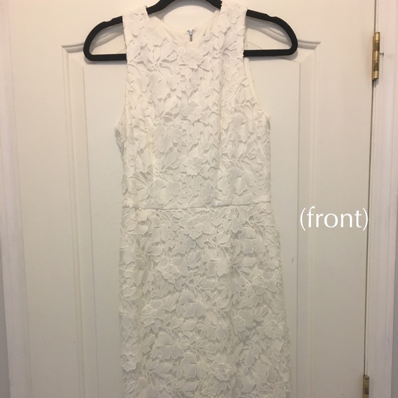 Betsy & Adam Formal White Lace Dress, Size 4 - Picture 2 of 3
